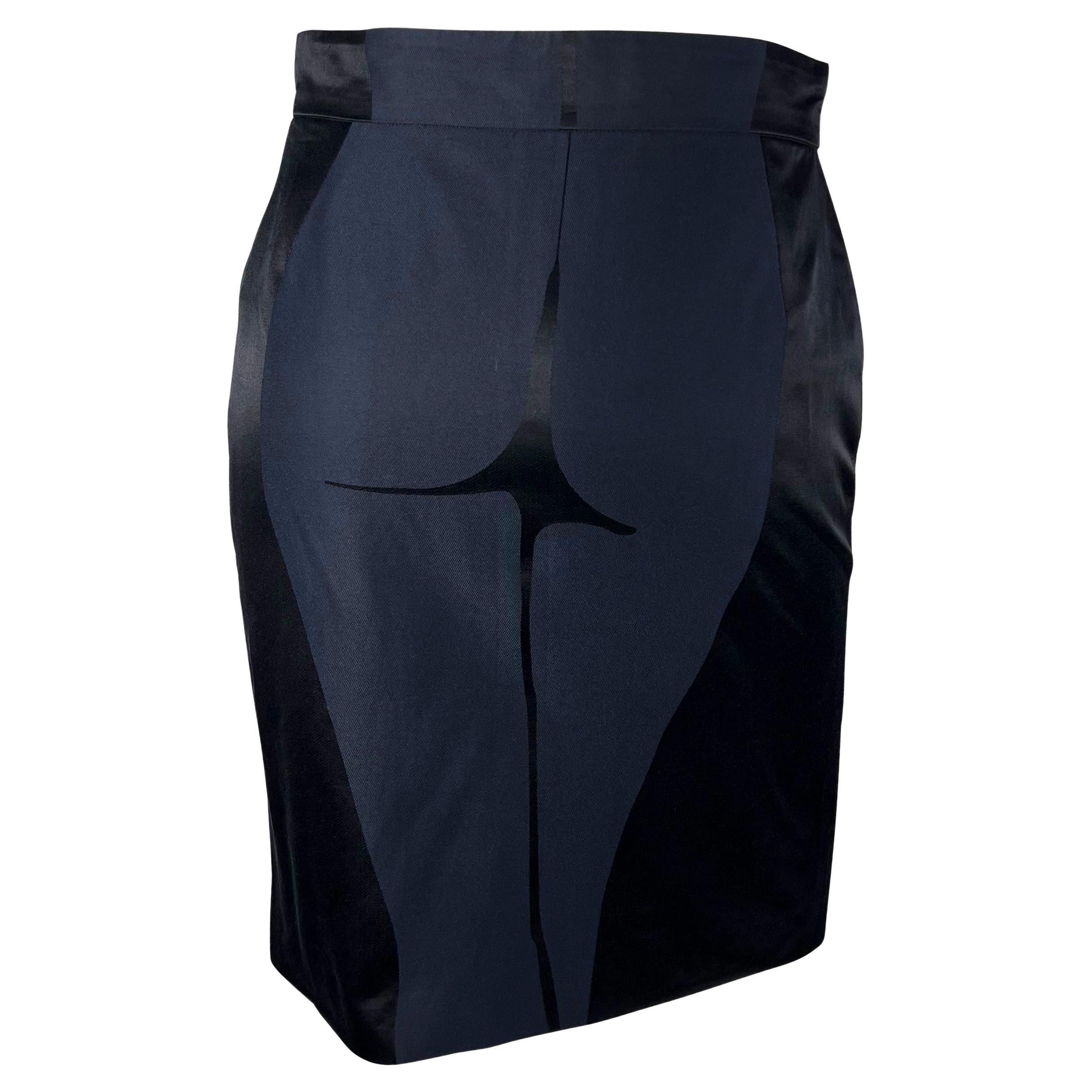 S/S 2003 Yves Saint Laurent by Tom Ford Female Body Print Runway Skirt For Sale