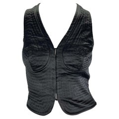 S/S 2003 Yves Saint Laurent by Tom Ford Runway Nude Illusion Satin Breast Vest