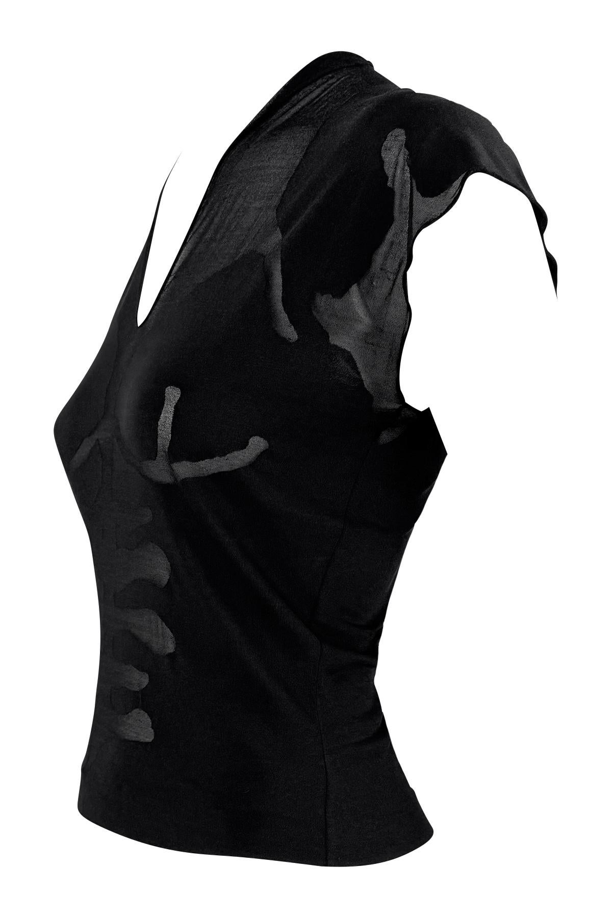 S/S 2003 - Tunique à motifs anatomiques transparents Yves Saint Laurent by Tom Ford Runway Pour femmes en vente