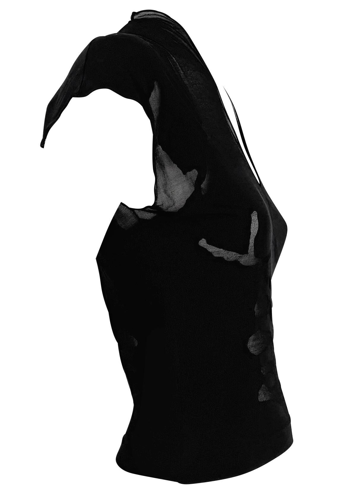 S/S 2003 - Tunique à motifs anatomiques transparents Yves Saint Laurent by Tom Ford Runway en vente 2