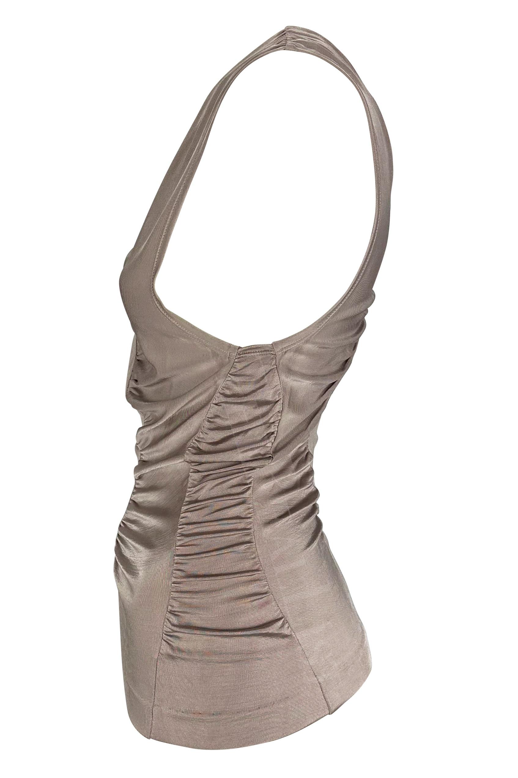 S/S 2003 Yves Saint Laurent Rive Gauche by Tom Ford Blush Slinky Tank Top  In Excellent Condition For Sale In West Hollywood, CA