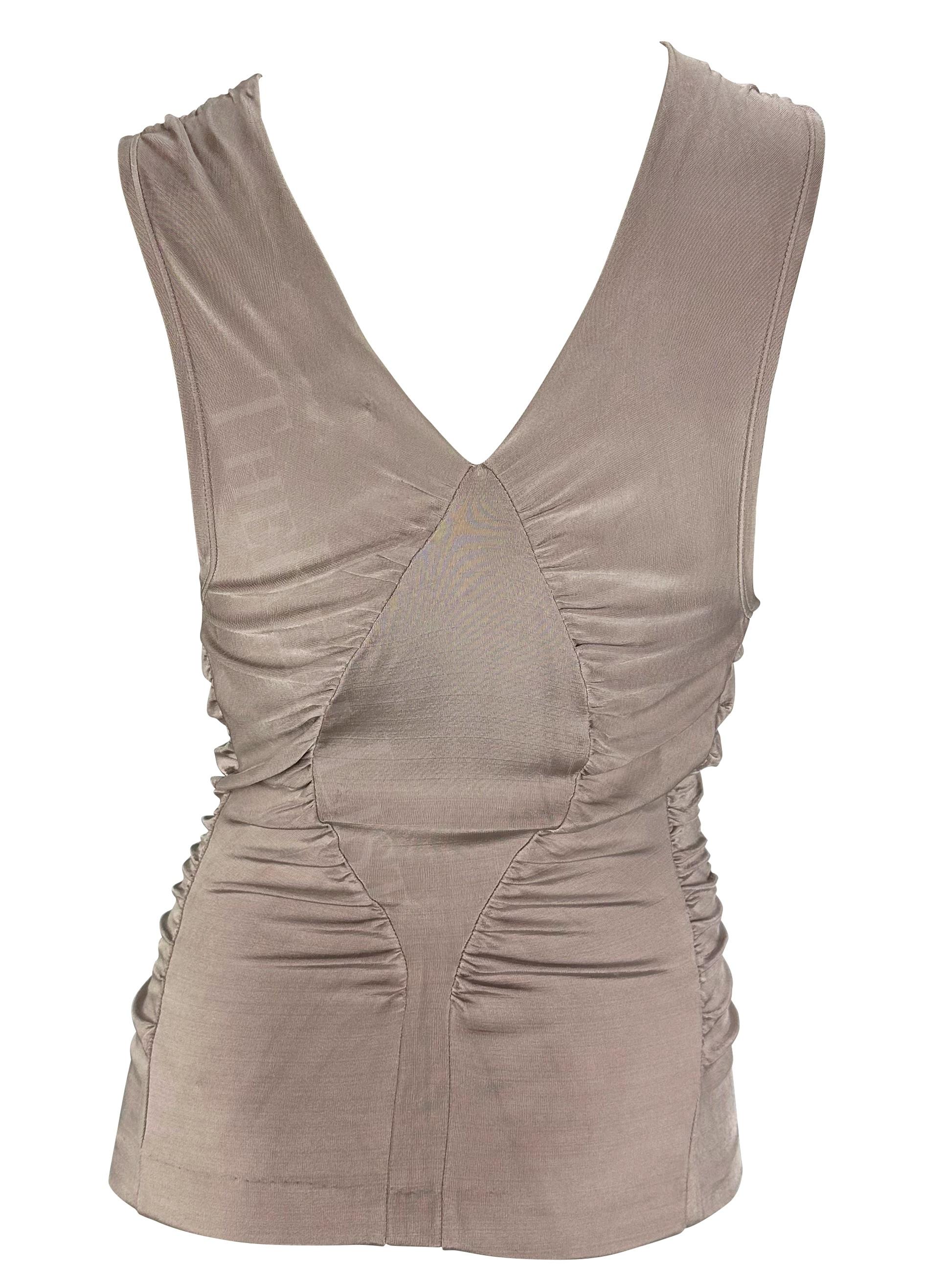 Women's S/S 2003 Yves Saint Laurent Rive Gauche by Tom Ford Blush Slinky Tank Top  For Sale