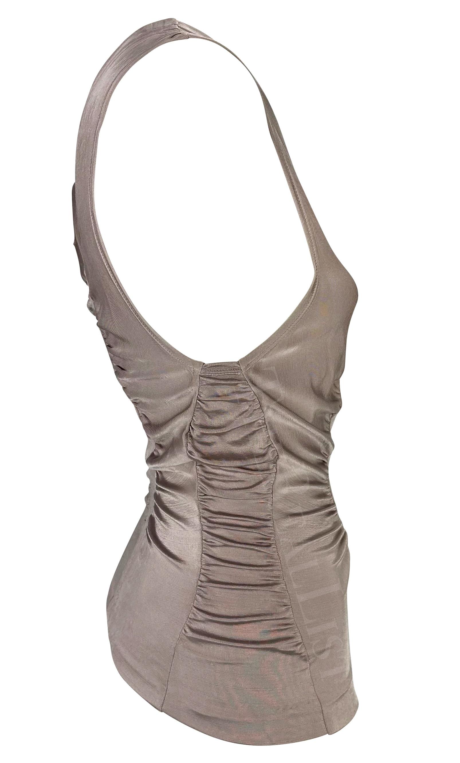 F/S 2003 Yves Saint Laurent Rive Gauche by Tom Ford Blush Slinky Tank Top  im Angebot 1