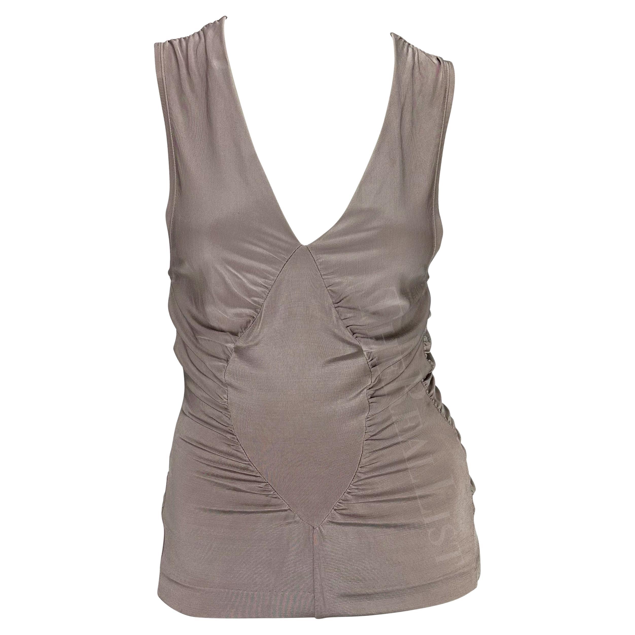 S/S 2003 Yves Saint Laurent Rive Gauche by Tom Ford Blush Slinky Tank Top For Sale