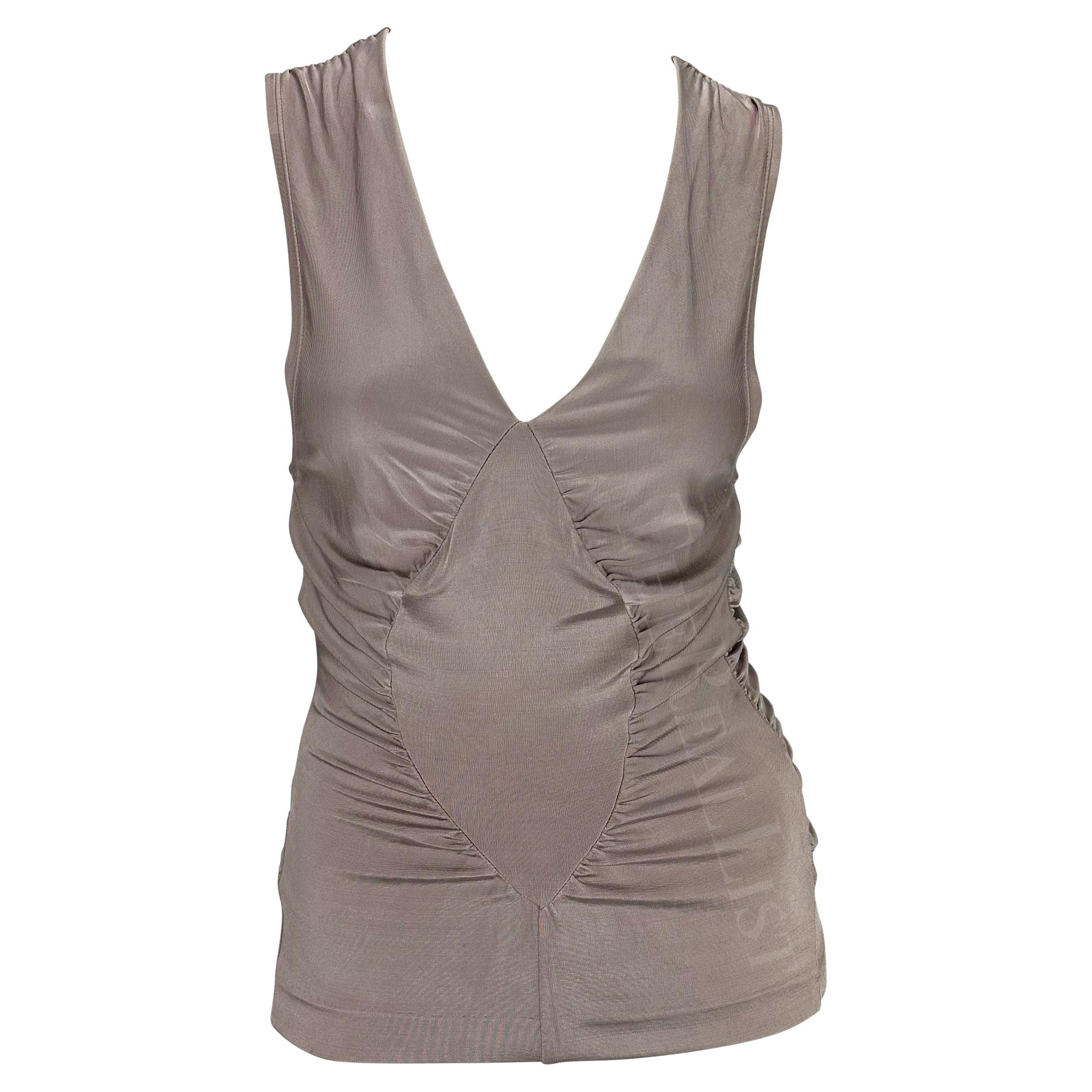 F/S 2003 Yves Saint Laurent Rive Gauche by Tom Ford Blush Slinky Tank Top  im Angebot