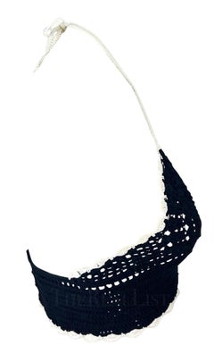S/S 2004 Chanel by Karl Lagerfeld Bralette dos nu en crochet noir