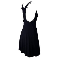 S/S 2004 Chloe by Phoebe Philo Black Beaded Heart Racerback Knit Dress