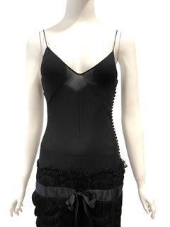 S/S 2004 CHRISTIAN DIOR by Galliano Sheer Drop Waist Slip Dress Unworn