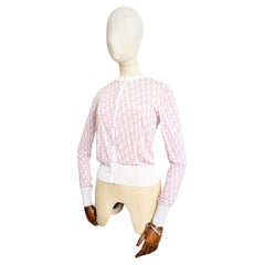 S/S 2004 Christian Dior by John Galliano Suéter de punto con monograma Trotter rosa