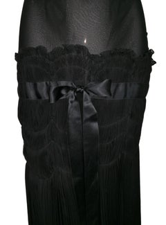 S/S 2004 Christian Dior Unworn Sheer Black 20's Flapper Drop Waist Gown Dress