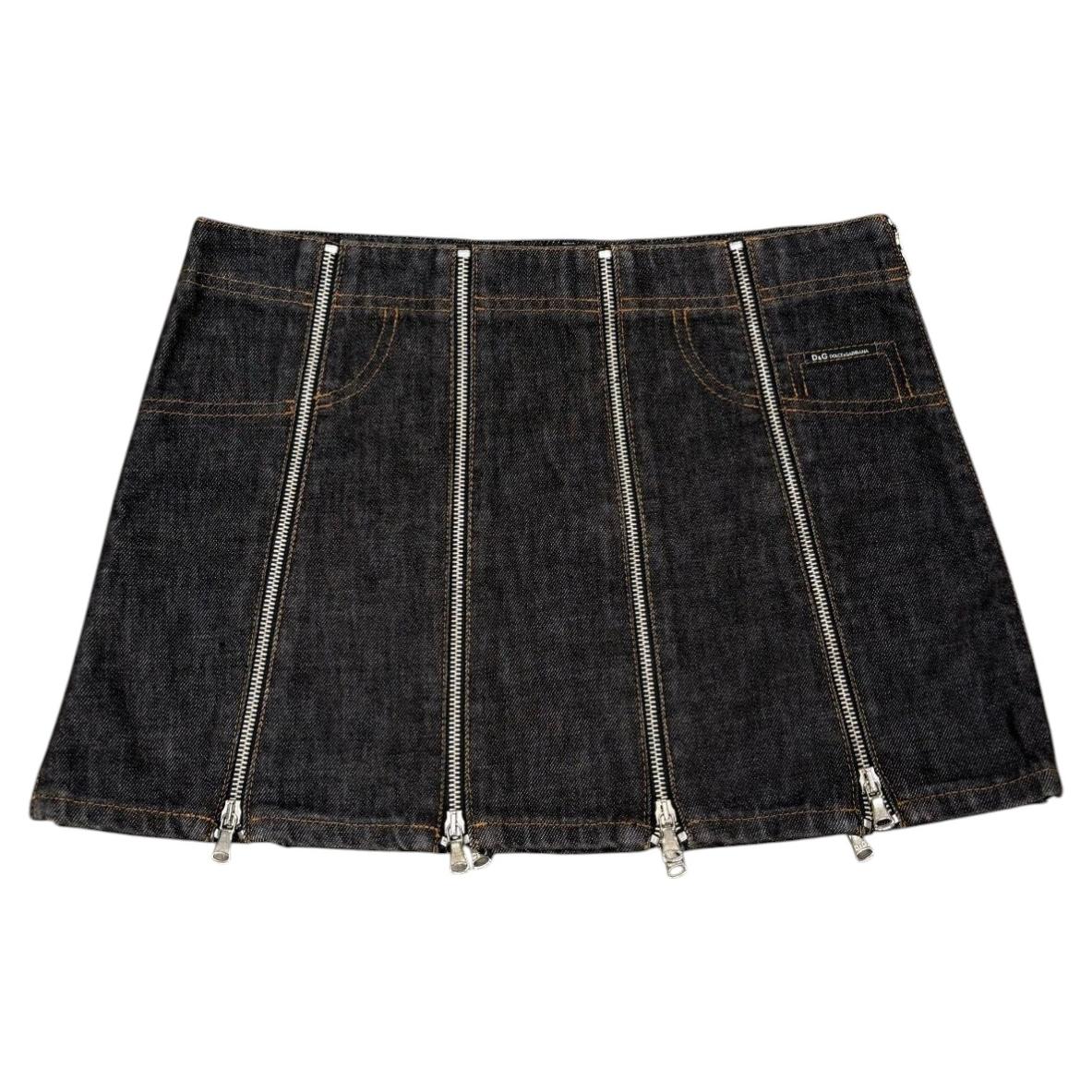 S/S 2004 Dolce & Gabbana full zip mini skirt