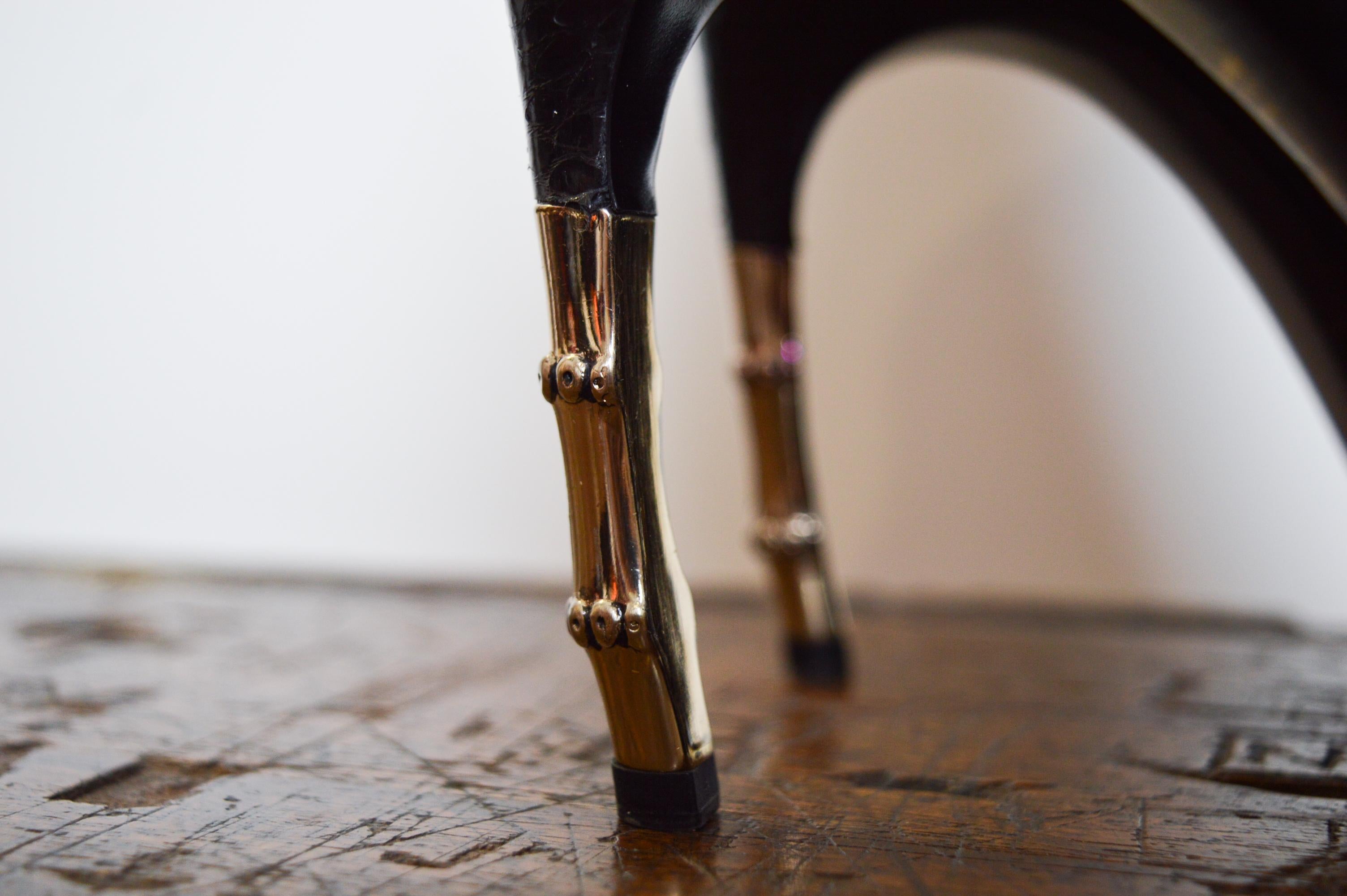 S/S 2004 Gucci by Tom Ford Black Velvet Devoré GG monogram stiletto ankle boots 5