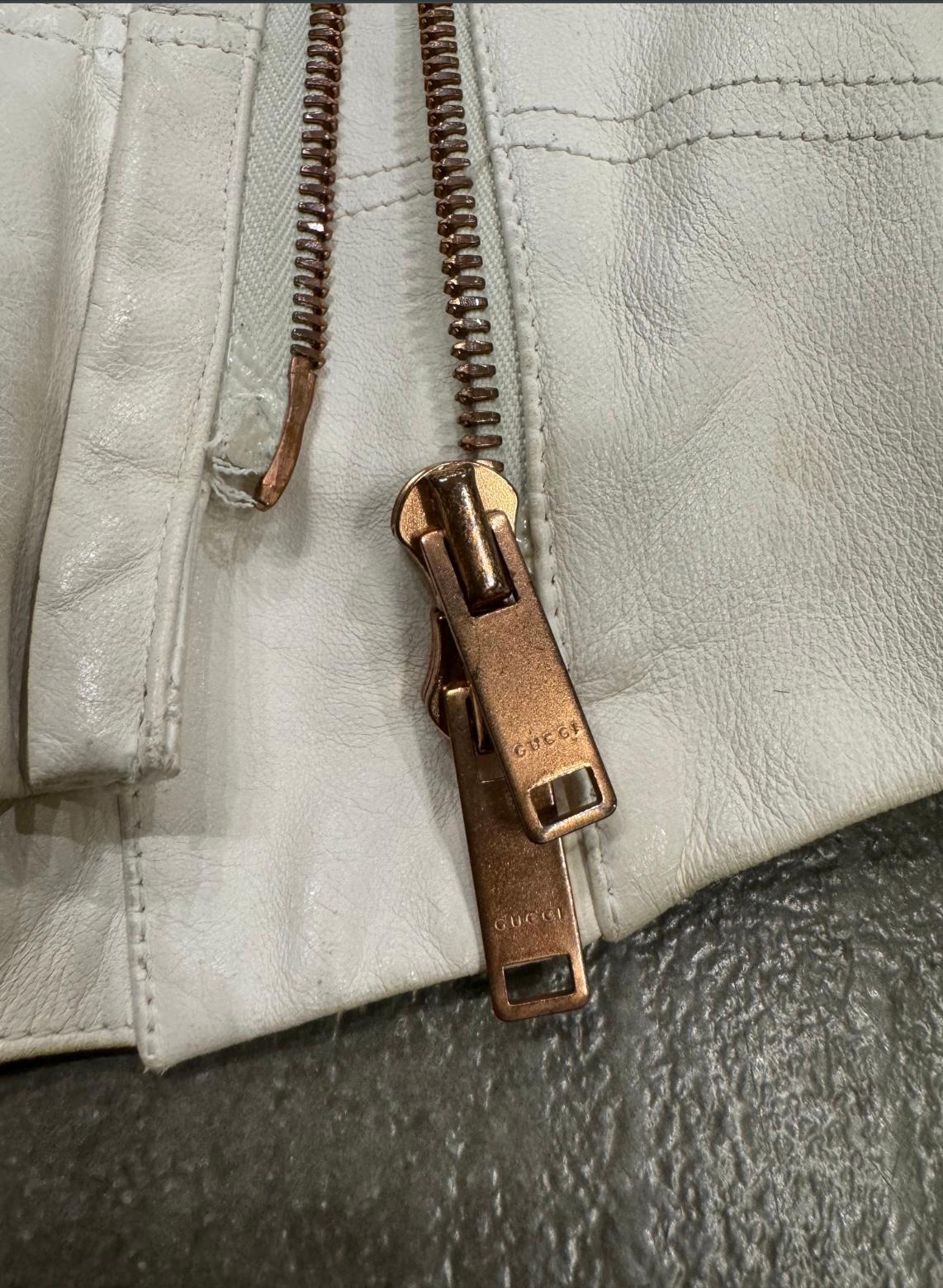 S/S 2004 Gucci by Tom Ford - Veste en cuir à panneaux en vente 5