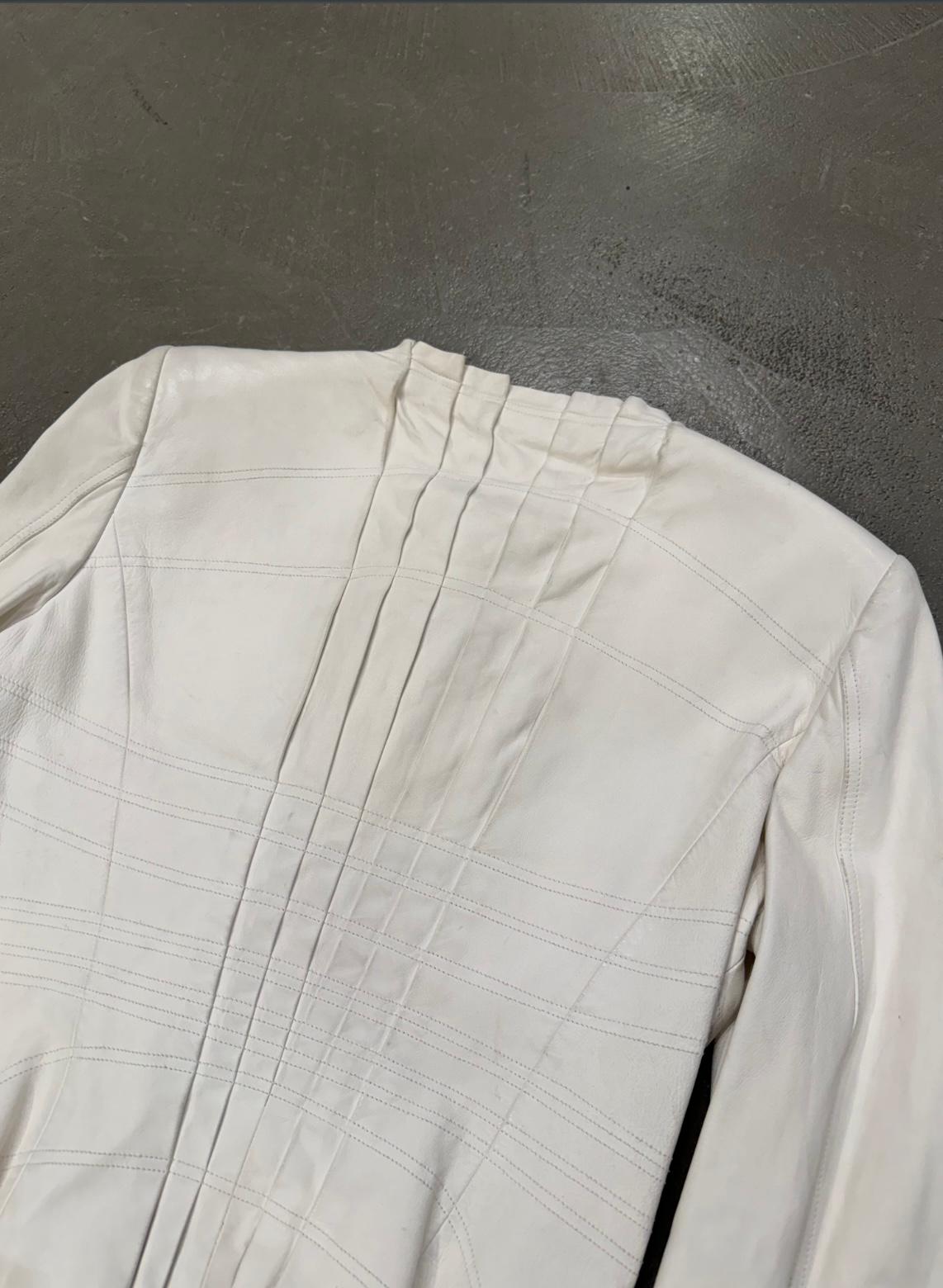 S/S 2004 Gucci by Tom Ford - Veste en cuir à panneaux en vente 1