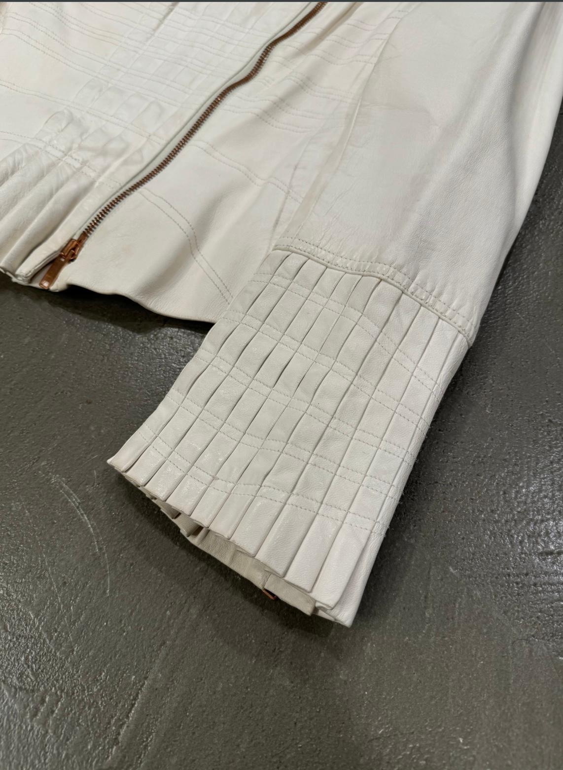 S/S 2004 Gucci by Tom Ford - Veste en cuir à panneaux en vente 2