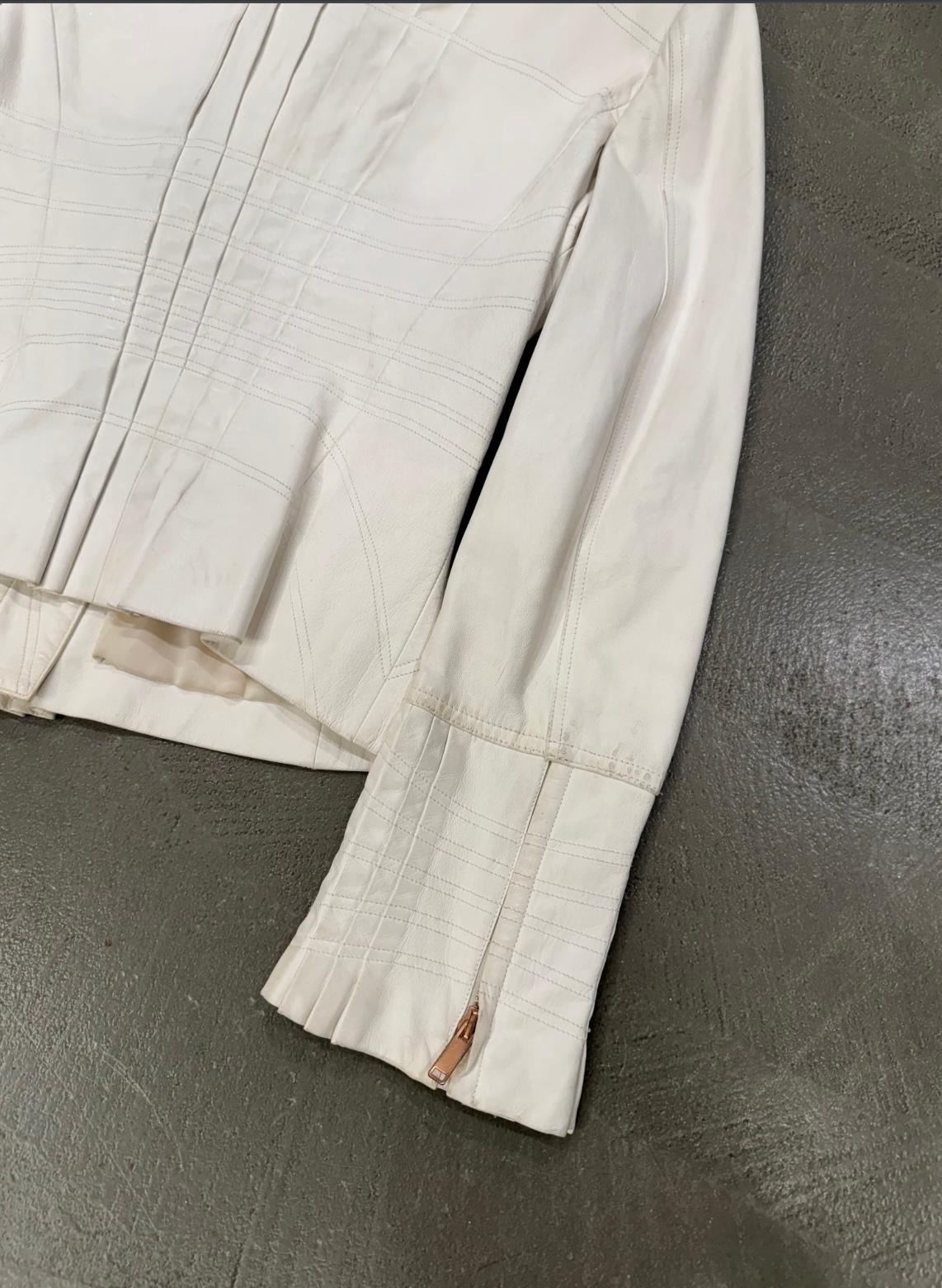 S/S 2004 Gucci by Tom Ford - Veste en cuir à panneaux en vente 3