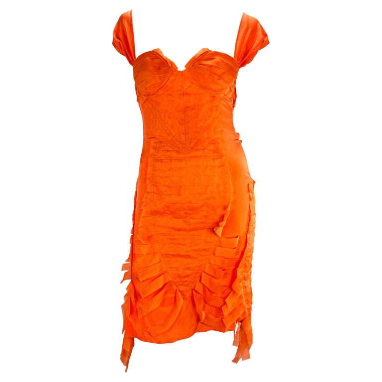 S/S 2004 Gucci by Tom Ford Runway Ad Bright Orange Raw Silk Ribbon Dress at 1stDibs | bright orange toms, gucci green dress red ribbon, gucci orange dress S/S 2004 Gucci by Tom Ford Runway Ad Bright Orange Raw Silk Ribbon Dress at 1stDibs | bright orange toms, gucci green dress red ribbon, gucci orange dress
