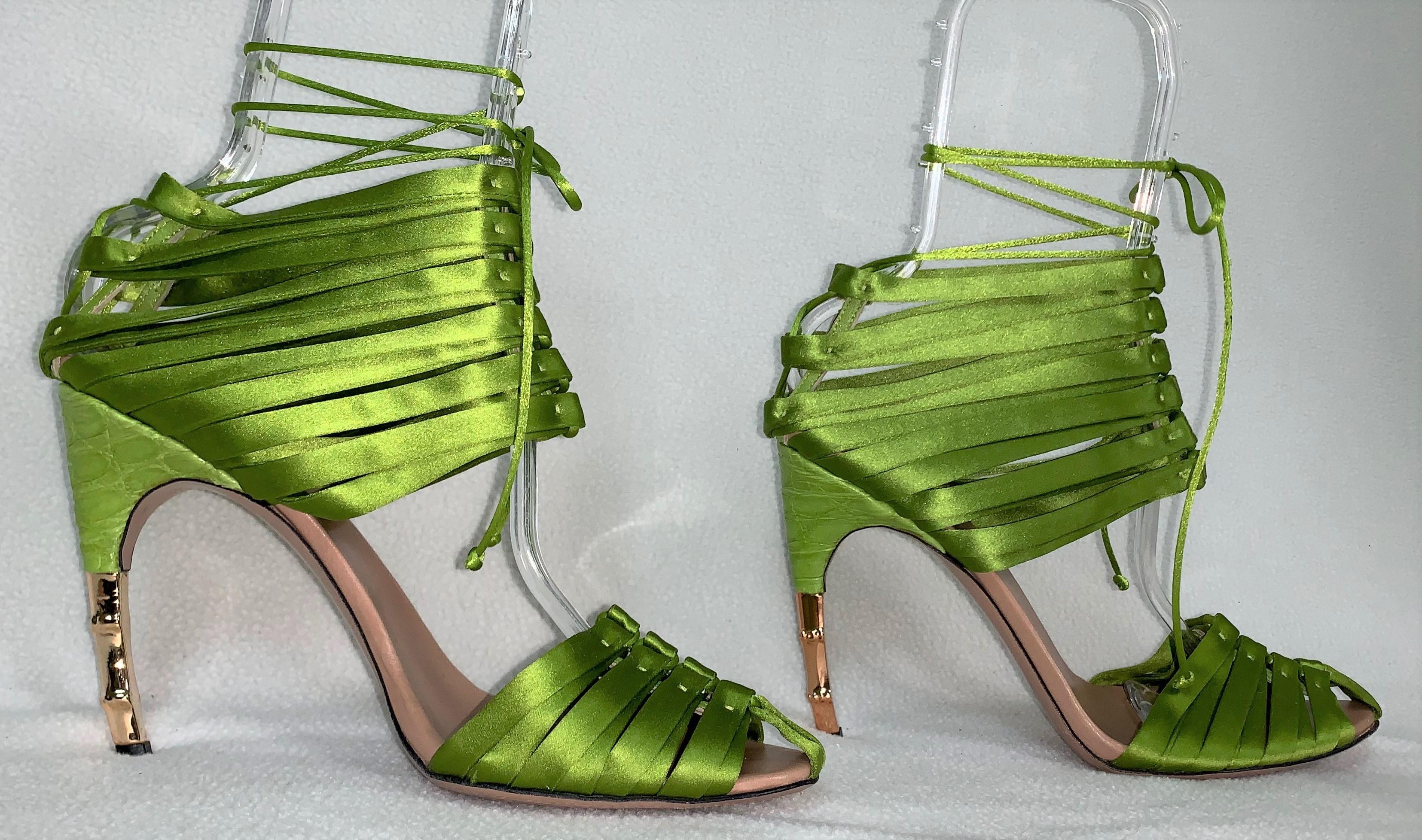 green tom ford heels