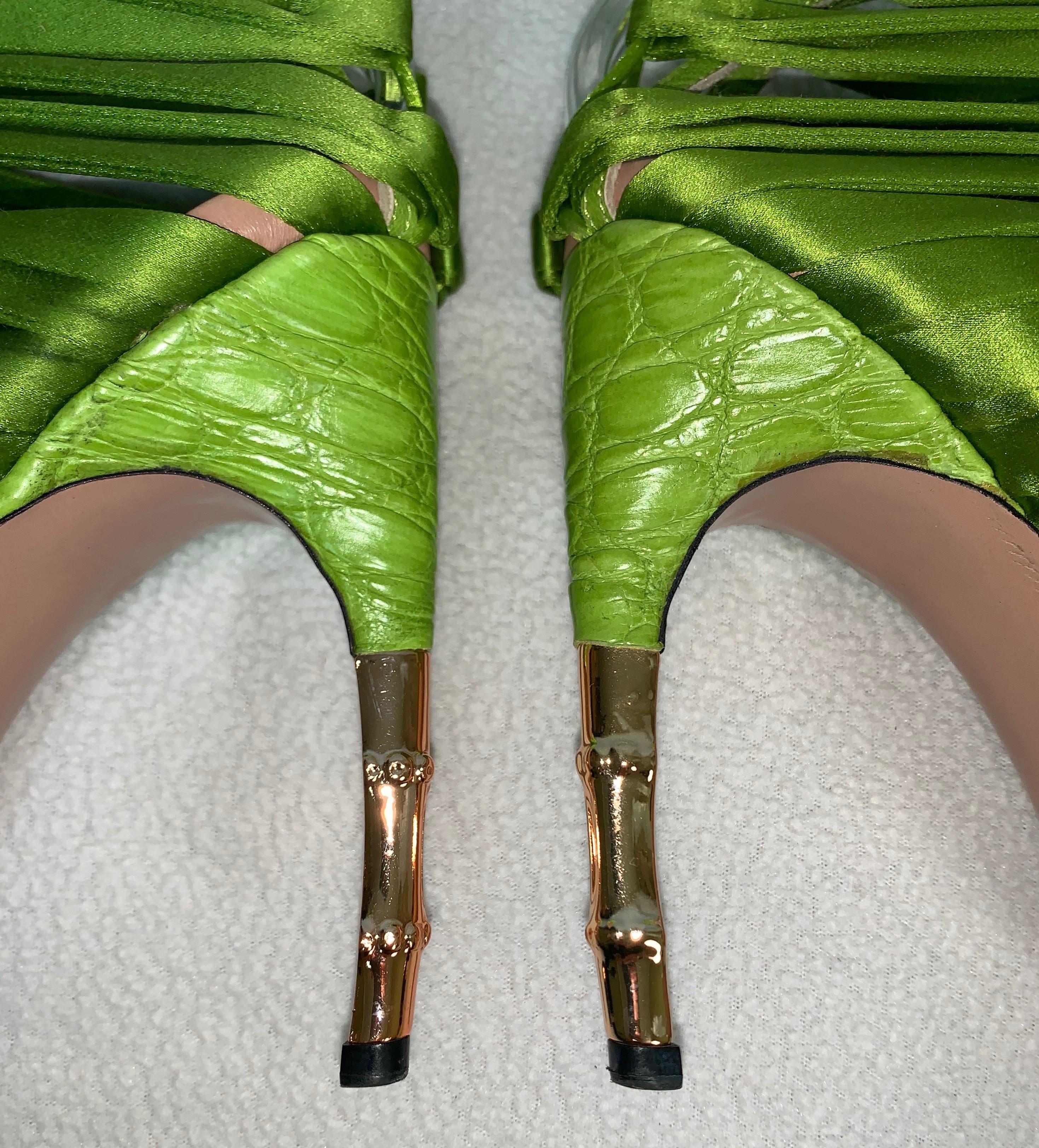 tom ford gucci green stilettos