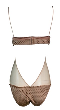 S/S 2004 Gucci by Tom Ford Runway Sheer Nude Mesh Bodysuit Top