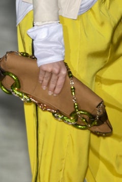 S/S 2004 Gucci by Tom Ford Serpent Large Enamel Horsebit Convertible Clutch