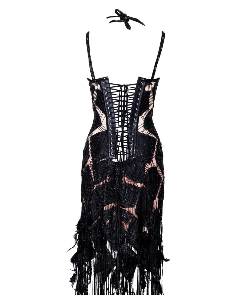 knee length dresses for ladies Roberto Cavalli Purple Maroon Ruffle Corset Mini Dress Gown Fall 2005   PaumLosAngeles