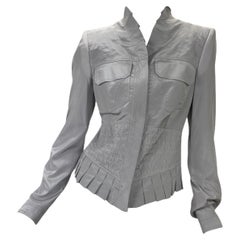 Giacca in seta color tortora Tom Ford for Gucci, sfilata vintage P/E 2004