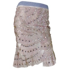 S/S 2004 Vintage Tom Ford for Gucci Runway Crystal Embellished Skirt Size 40 NWT