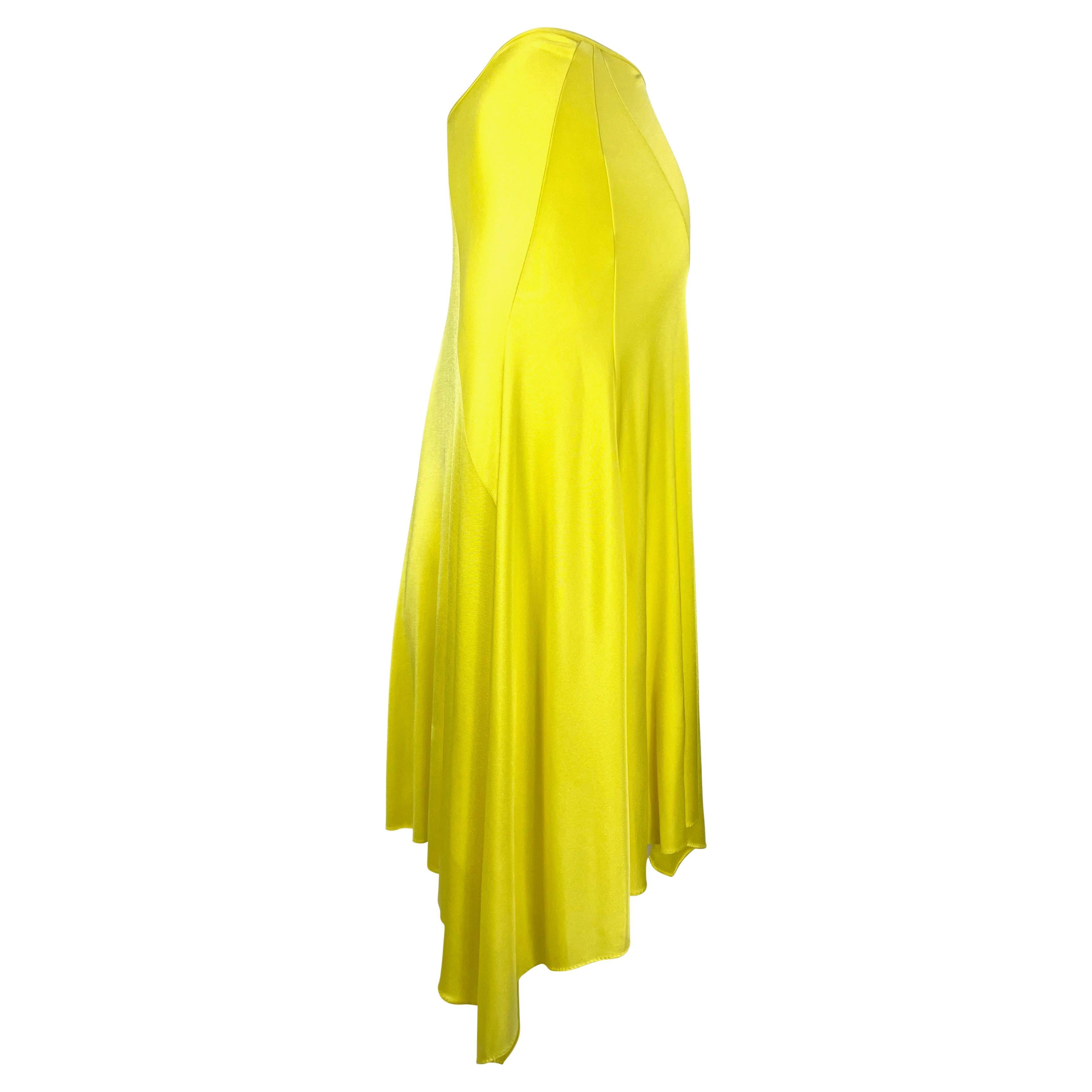 yellow silk midi skirt