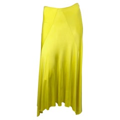 S/S 2004 Yves Saint Laurent by Tom Ford Canary Yellow Stretch Maxi Skirt
