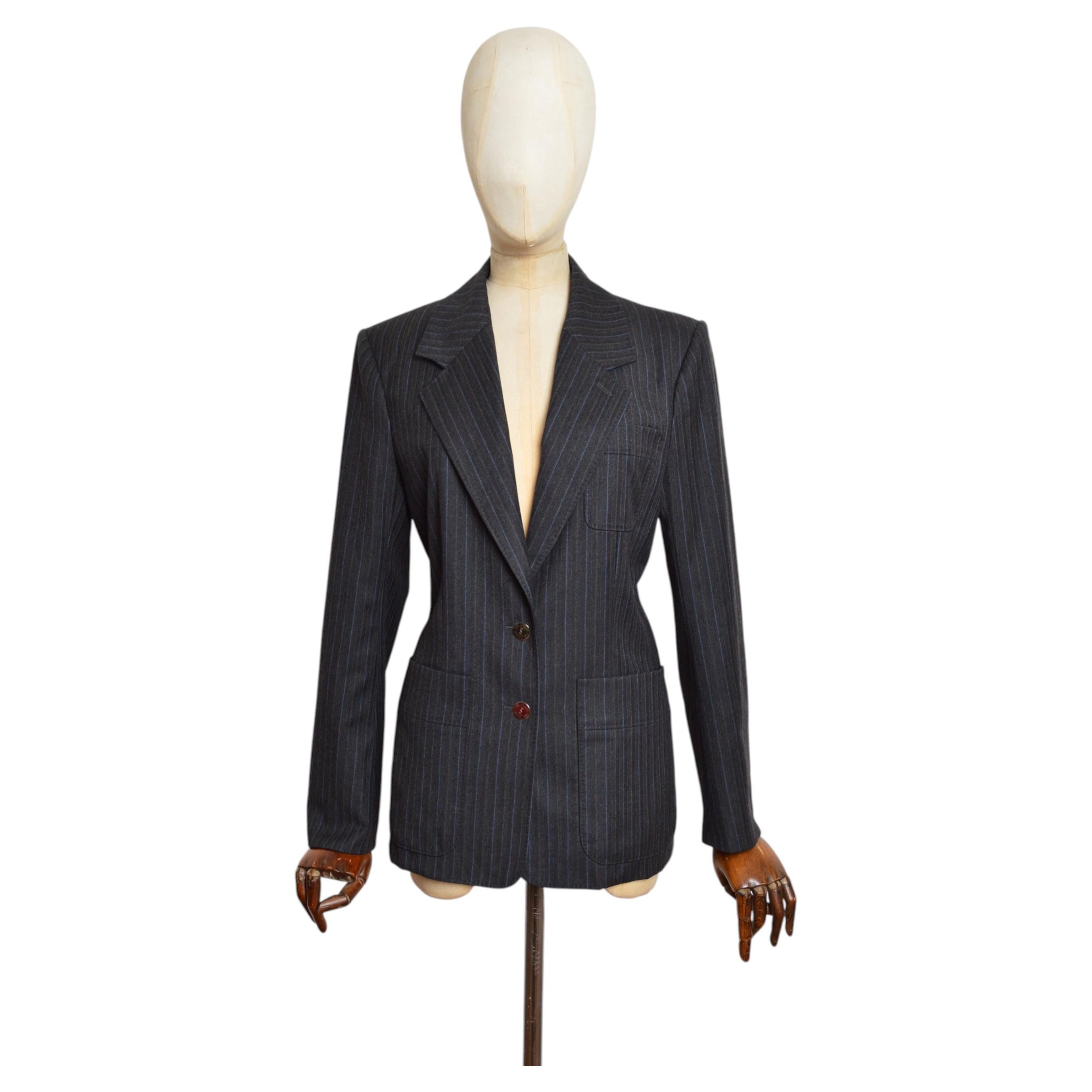 S/S 2004 Yves Saint Laurent By Tom Ford Pinstriped Blazer - Jacket