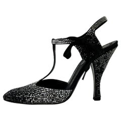 Chaussures à talons à talons avec strass Swarovski S 2004 Yves Saint Laurent par Tom Ford