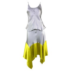 S/S 2004 Yves Saint Laurent by Tom Ford Yellow Grey Handkerchief Dress
