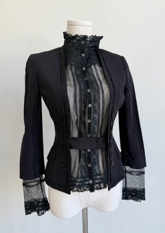 S/S 2005 Black Lace Panel Blazer