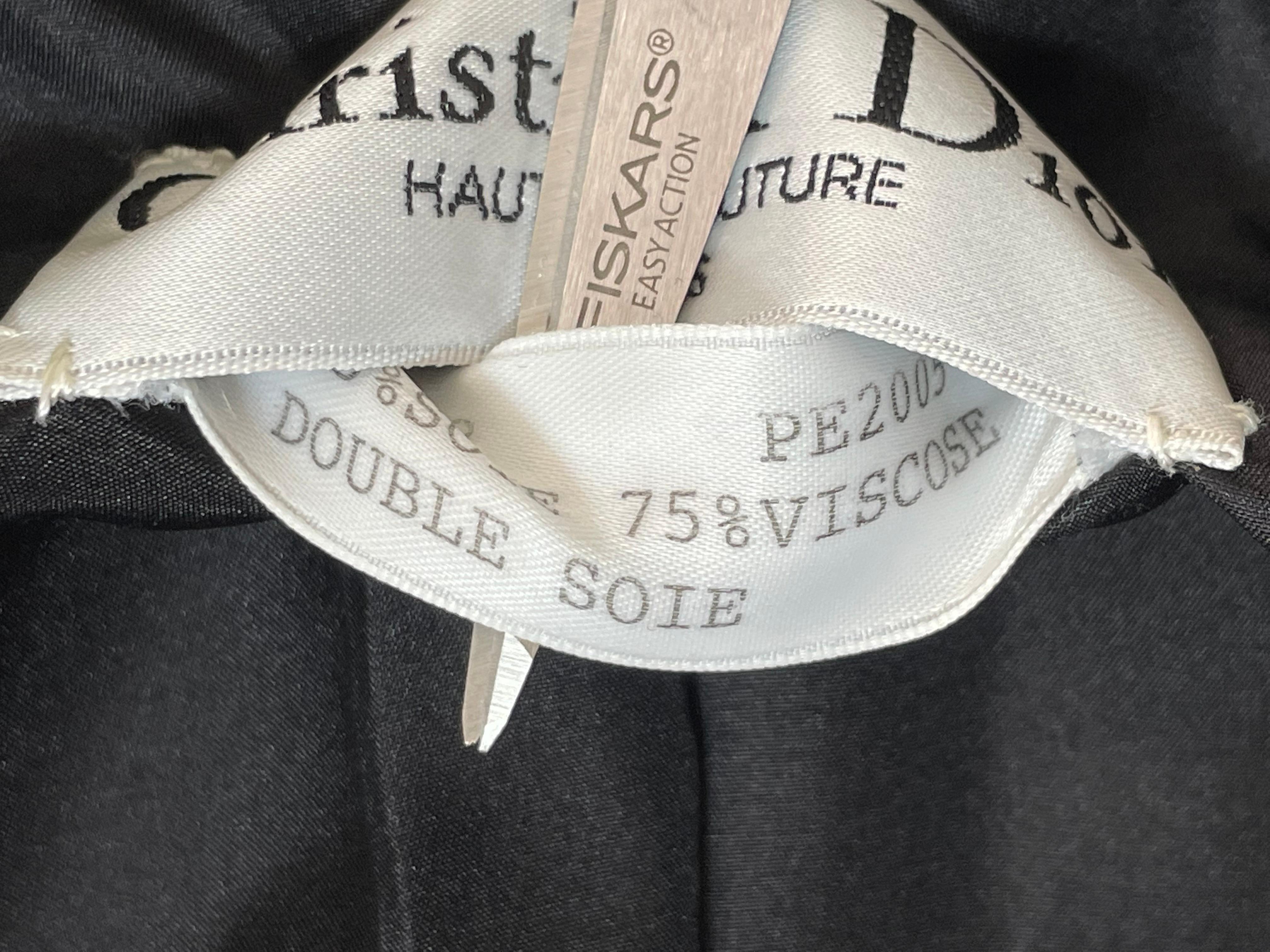 S/S 2005 Christian Dior by John Galliano Haute Couture Black Velvet Jacket 3