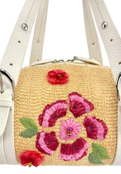 S/S 2005 Christian Dior by John Galliano Limited Edition Raffia Floral Bag