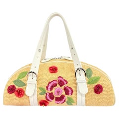 S/S 2005 Christian Dior by John Galliano Limited Edition Raffia Floral Bag