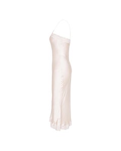 S/S 2005 Christian Dior by John Galliano Vestido de lunares al bies, color crema