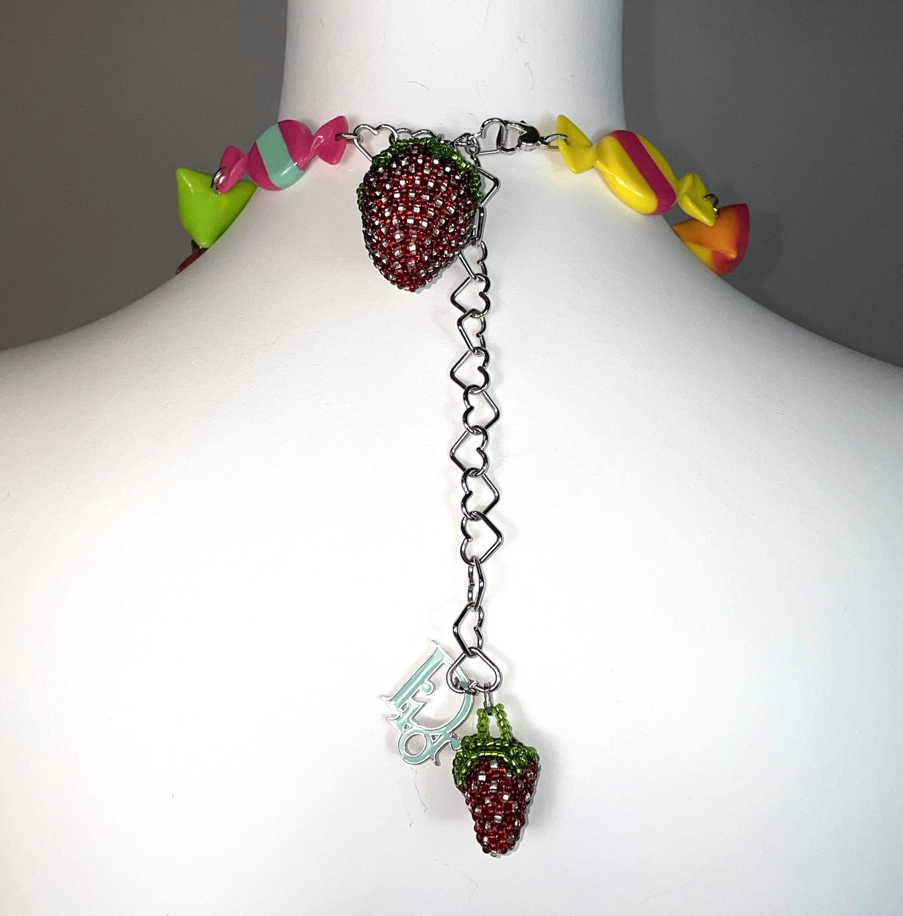 Dior strawberry outlet necklace