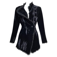 S/S 2005 Christian Dior John Galliano Haute Couture Black Velvet Jacket