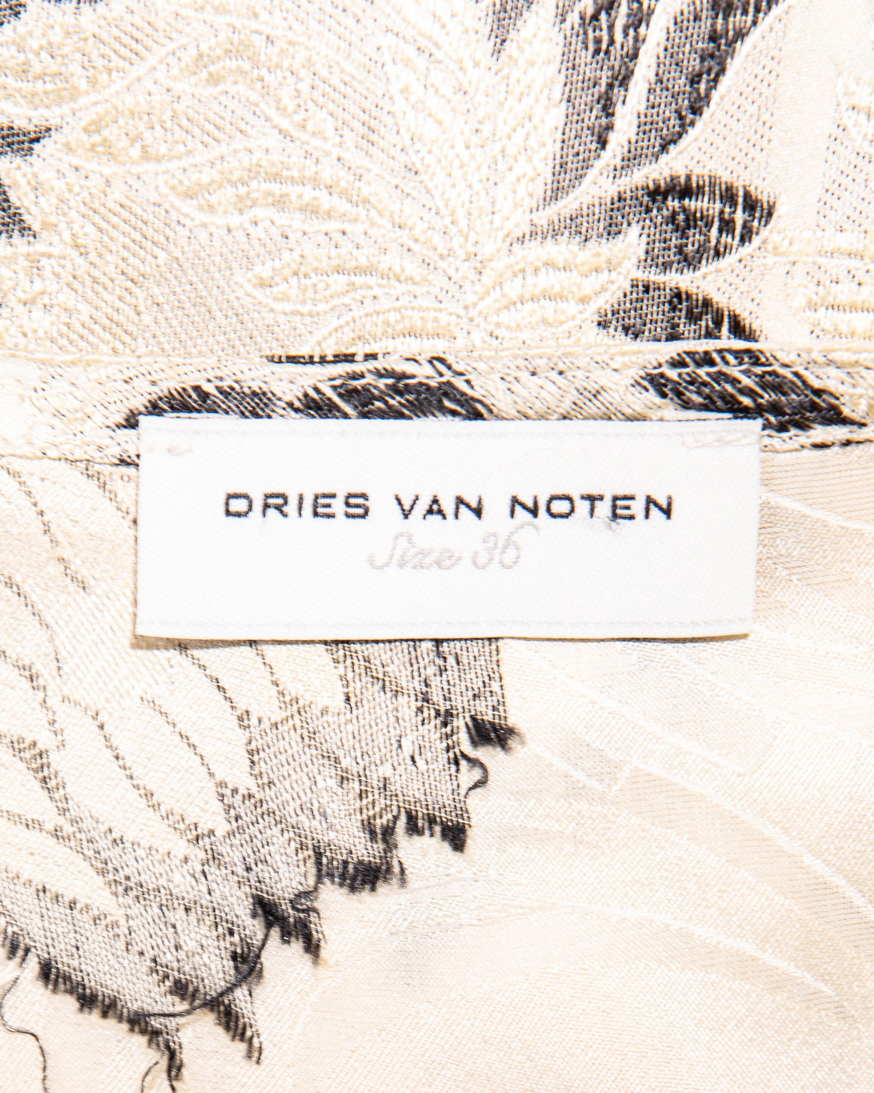 S/S 2005 Dries Van Noten Floral Print Silk Dress 1