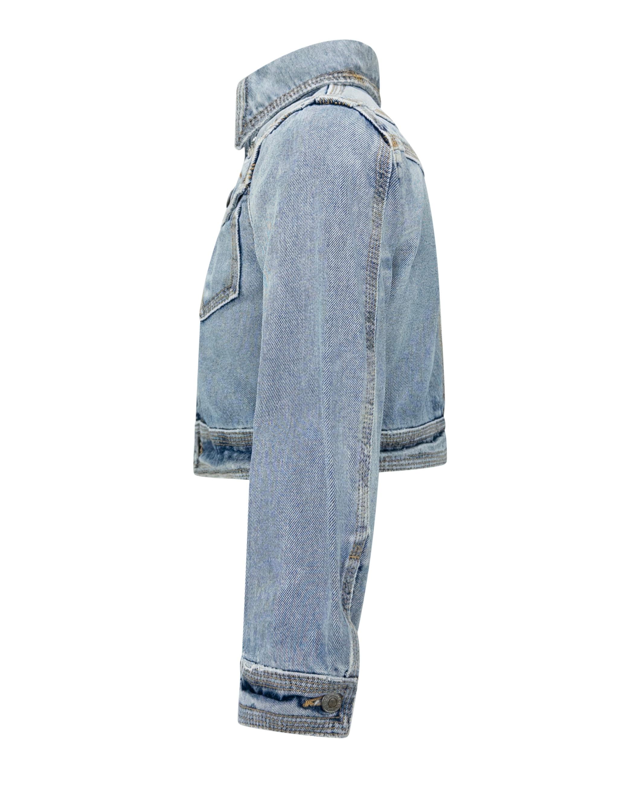 S/S 2005 Dsquared2 Marijuana Leaf Stoner Distressed Denim Cropped Jacket Excellent état - En vente à West Hollywood, CA