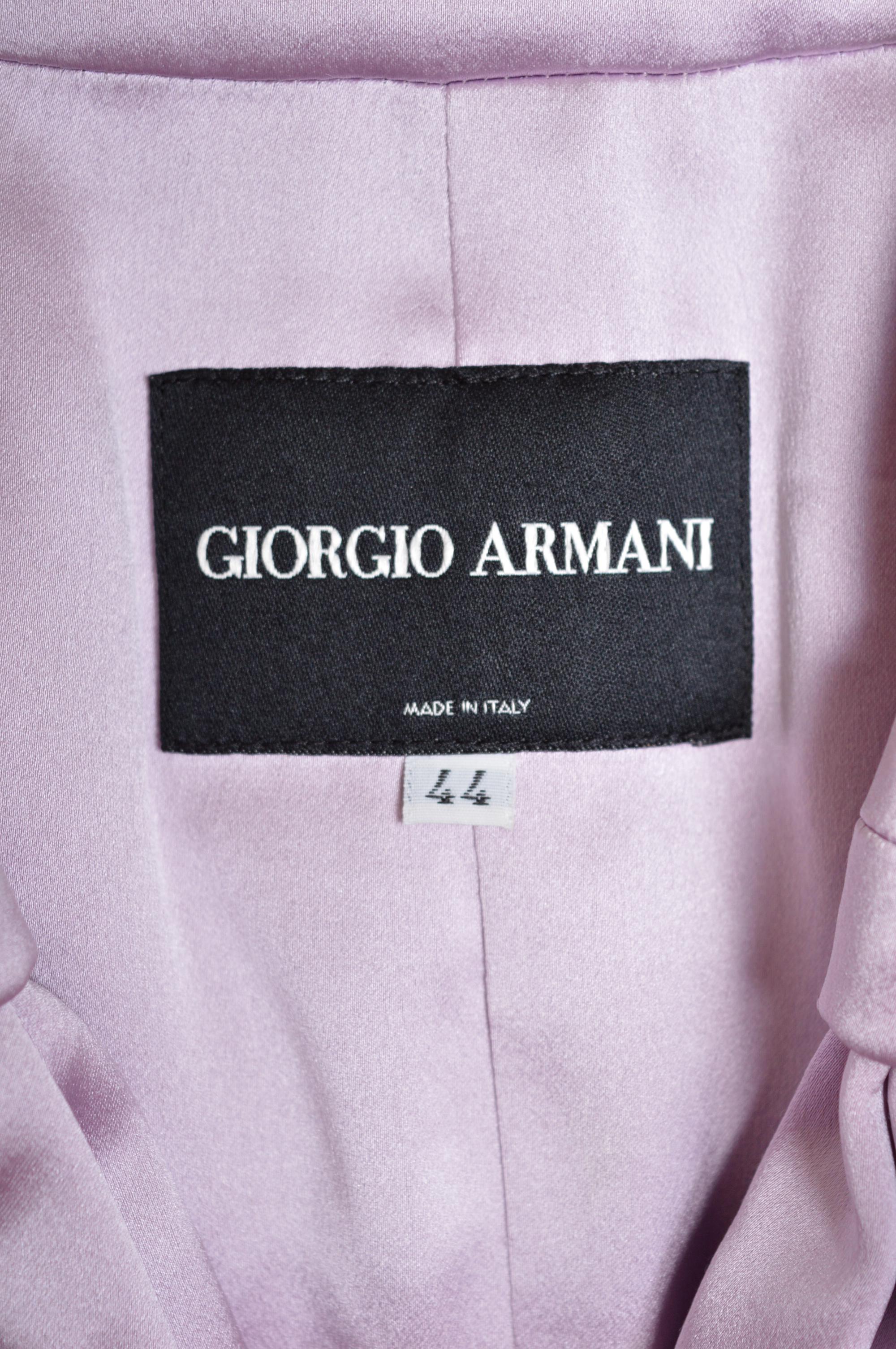 P/E 2005 Giorgio Armani Blazer lilla e viola in raso Giacca e pantaloni da abito in vendita 8