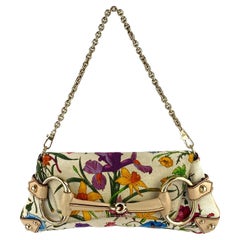 Pochette convertible à mors de cheval Gucci par Frida Giannini Flora, taille moyenne, printemps-été 2005