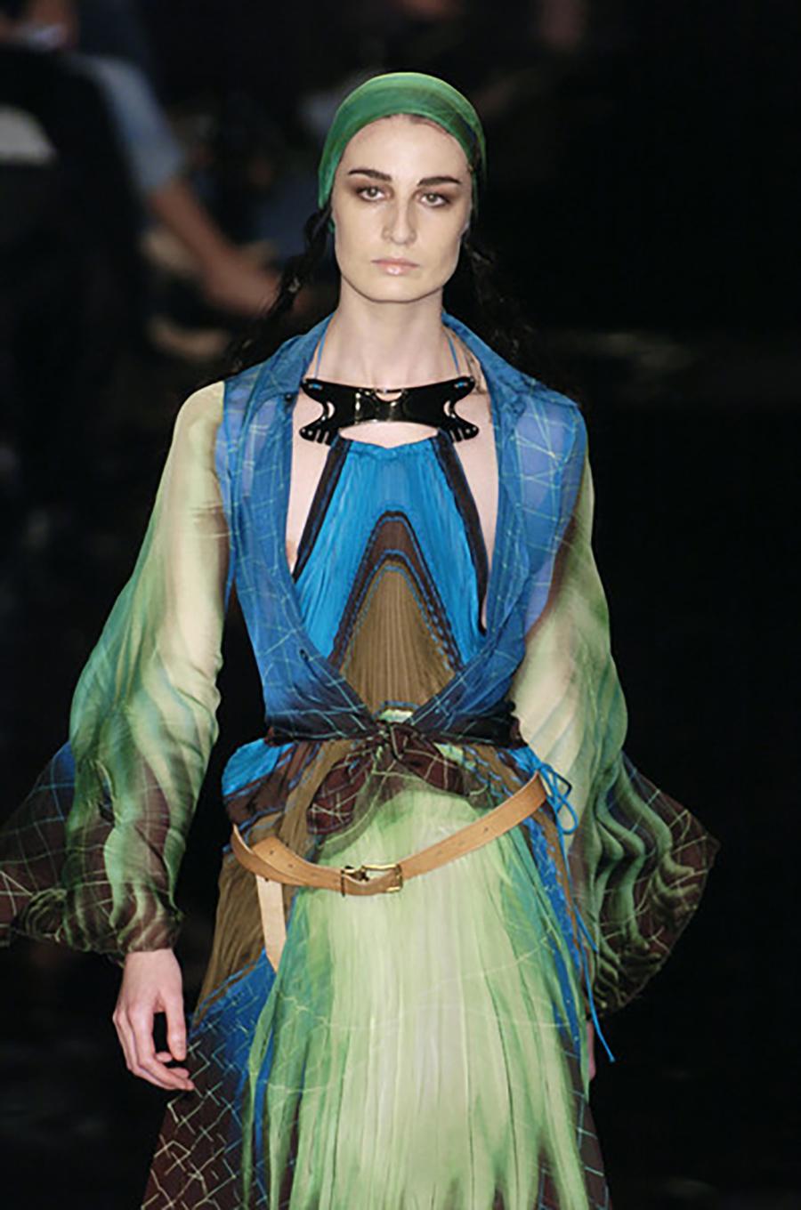 S/S 2005 Jean Paul Gaultier Silk Patterned Midi Dress at 1stDibs | jean ...