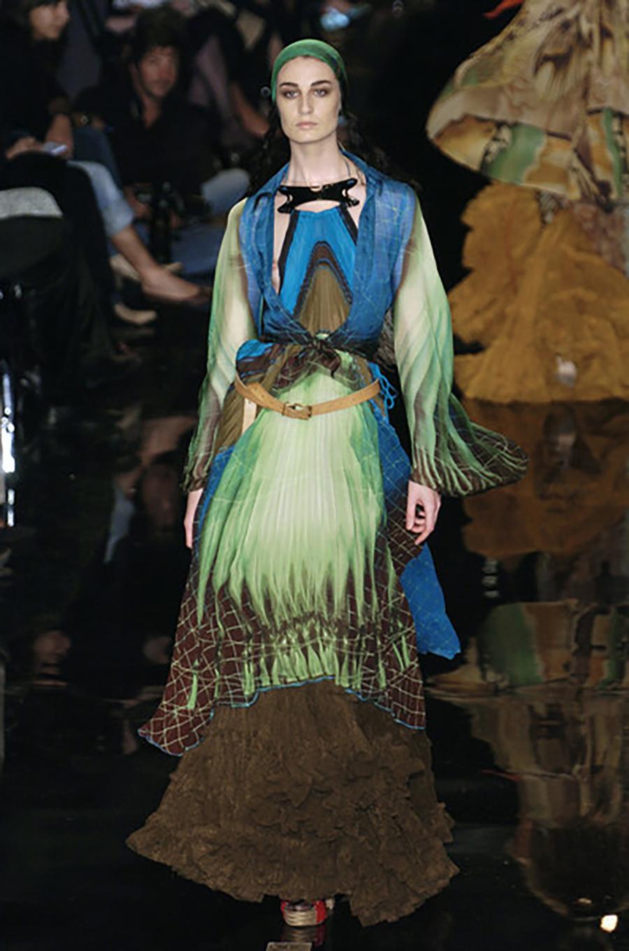 S/S 2005 Jean Paul Gaultier Silk Patterned Midi Dress at 1stDibs | jean ...