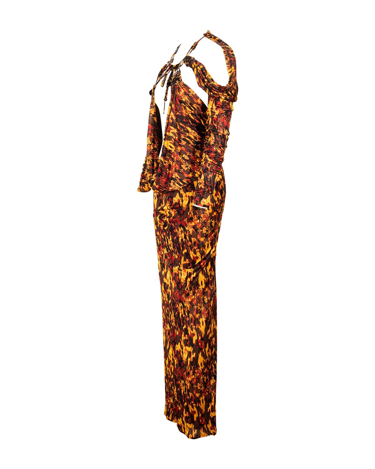 S/S 2005 Jean Paul Gaultier Tortoiseshell Print Dress In Excellent Condition In North Hollywood, CA