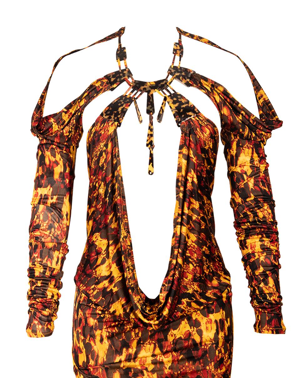 S/S 2005 Jean Paul Gaultier Tortoiseshell Print Dress 2