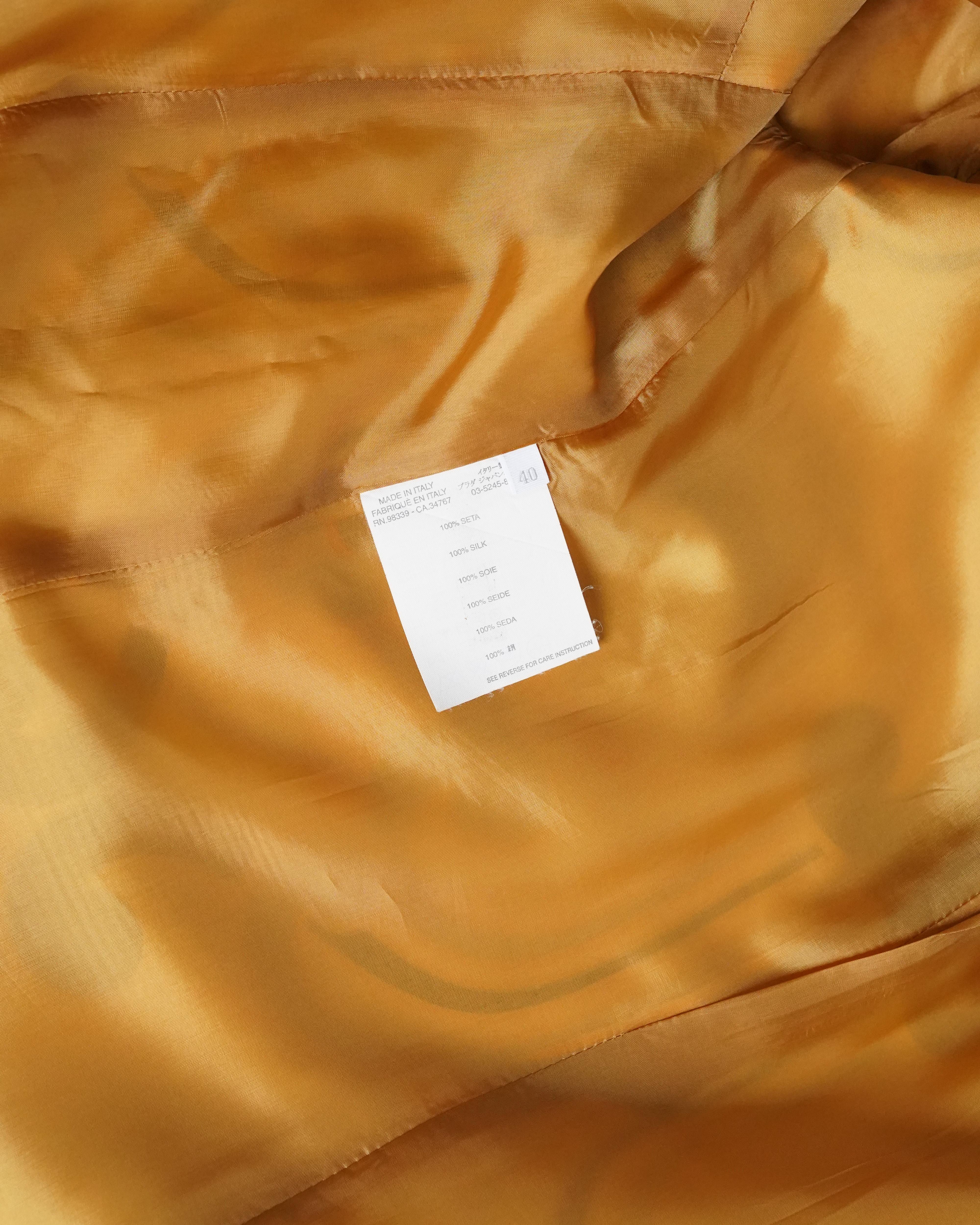 S/S 2005 Miu Miu Runway Geometric Print Silk Coat 8