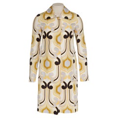 Manteau en soie imprimé géométrique Miu Miu Runway S/S 2005